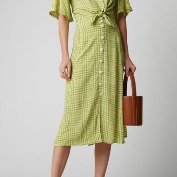 NWT FAITHFULL THE BRAND High-waist Midi Skirt - Picture 8 of 14